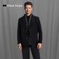 Men’s Stylish Notched Lapel Winter Tweed Jacket with White Duck Down Lining