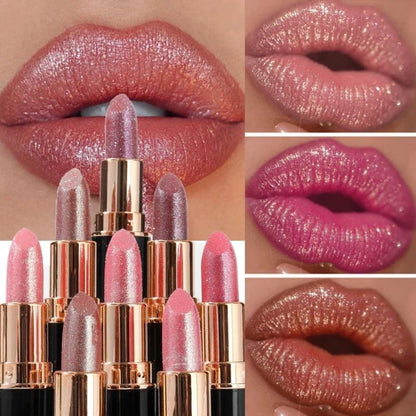 💄💄2025 begrenset tid kjøp en få ett gratis arrangement💋Lipgloss diamant vanntett glitter leppestift